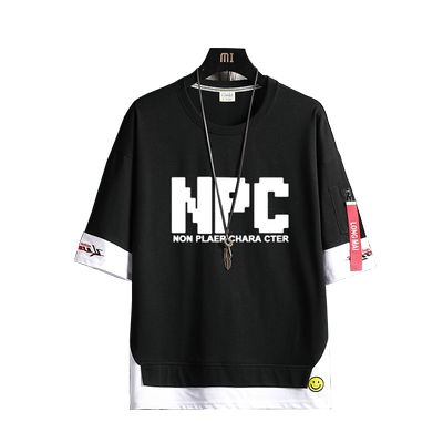 NPC游戏周边文字短袖纯棉潮流