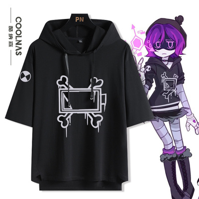 无机杀手Murder Drones动漫周边同款连帽短袖T恤夏季潮流男生半袖