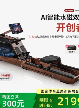 麦瑞克划船机MR-950超燃脂双轨水磁双阻力抽屉式推拉折叠健身器材