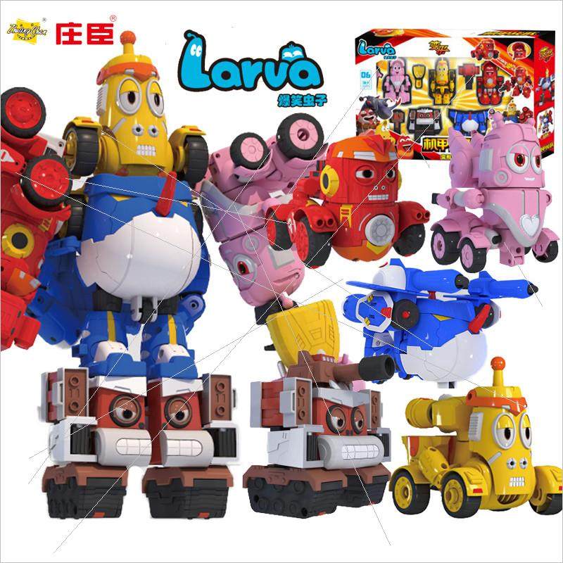 春节不打烊庄臣larva爆笑虫子机甲战队变形车机器人红小闹黄小憨