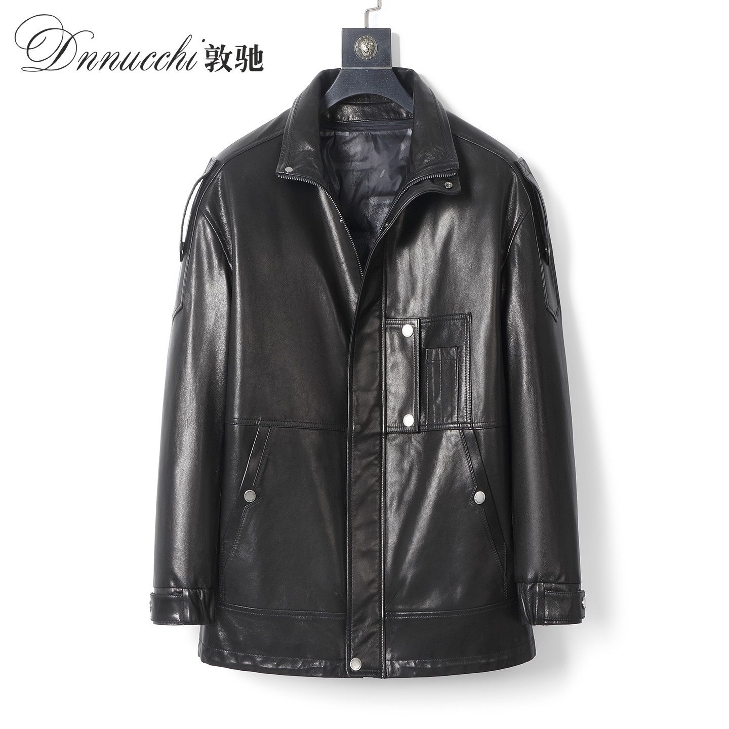 山羊皮真皮皮衣男羽绒服外套潮流