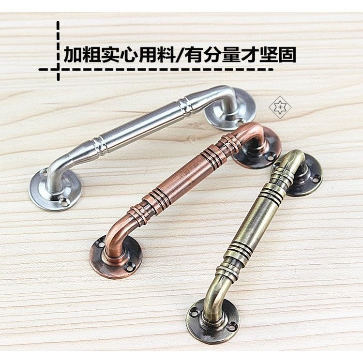 把手拉手加粗双开门房门不绣钢古铜色卫生间门木门明装打孔室内设