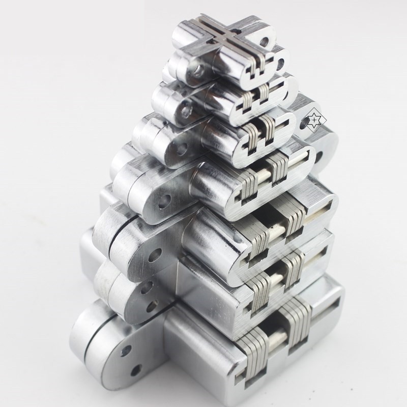 锁暗铰链隐形合页用柜门小号门扇开孔叠隐藏页双面小型厨柜按压式