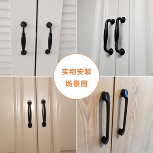 百货 抽屉 一元 店二元 2元 小商品黑色衣柜门拉手欧式 义乌两元 包邮