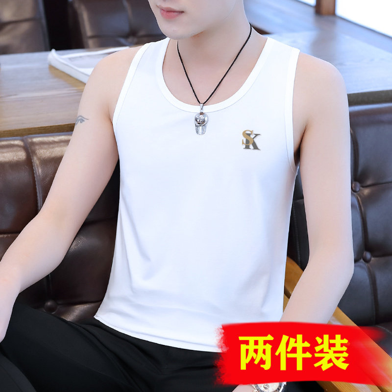 纯棉背心男士夏季冰丝t恤无袖体恤打底衫潮牌男装运动坎肩上衣服,男装,背心,淘宝优惠券,粉丝福利购,淘宝优惠卷