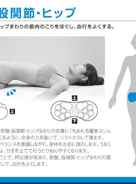 日本原装腰椎按摩器脊椎指压按摩器缓解腰部酸痛靠垫颈椎舒缓架枕