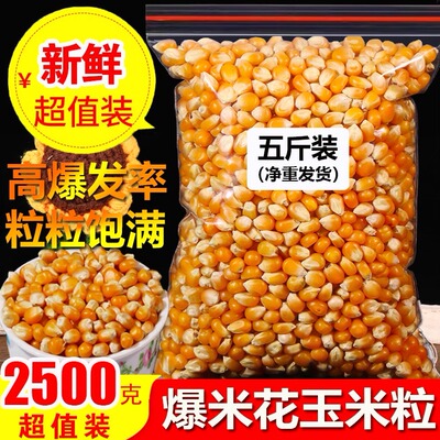 正品爆米花玉米粒5斤装爆米花专用玉米粒家用自制原料爆裂干玉米