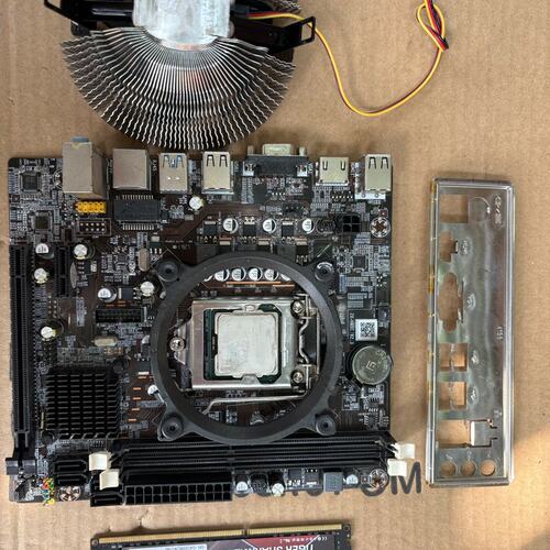 议价X-H61C主板 成色不错，带U带内存、无拆无修，挡板齐全可维修
