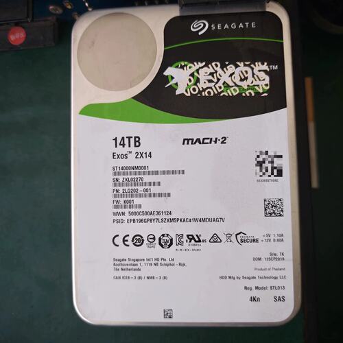 议价希捷 14T 3.5寸 SAS ST14000NM0081可维修