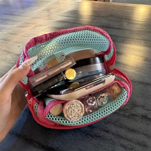 网纱透明补妆包外出旅行随身包耳机零钱包 小型迷你化妆包便携式
