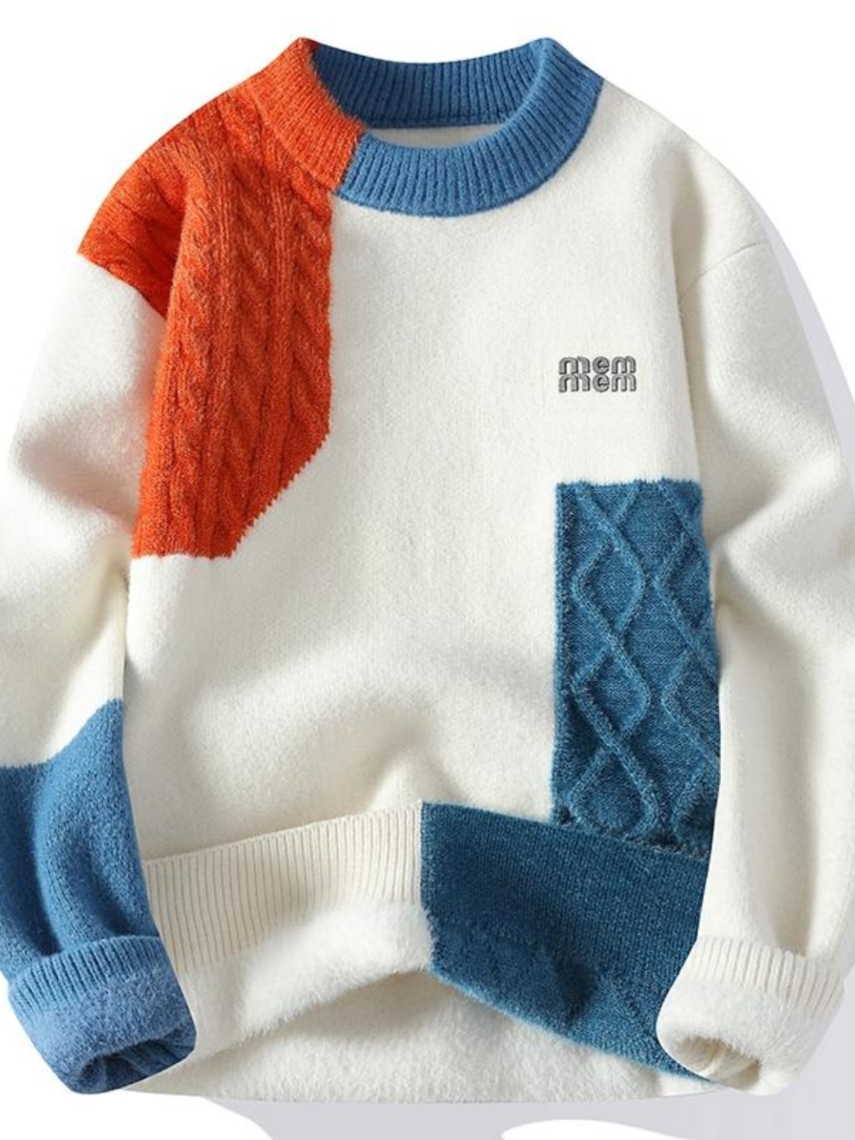 秋冬季青少年毛衣男士初中高中学生加绒加厚绒毛衫保暖针织打底衫