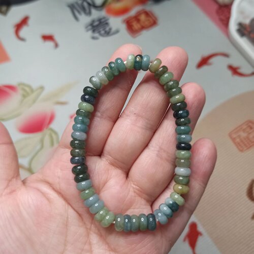 天然翡翠算盘珠手串珠