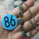 380天然翡翠A货危料蓝水镶嵌蛋面手串手链卡8X6mm左右满48元 包邮
