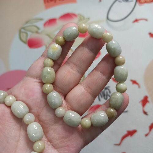 天然翡翠黄翡桶珠路路通