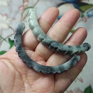 250天然翡翠玉璜吊坠手牌卡70mm左右编绳材料玉衡配件满48元包邮