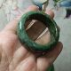 412缅甸天然翡翠吊坠绿底豆种圈圈跑环卡40mm圈口做手工满48 包邮