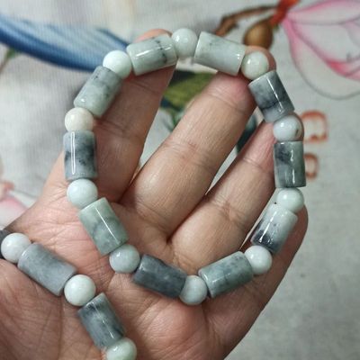 天然翡翠飘花桶珠路路通