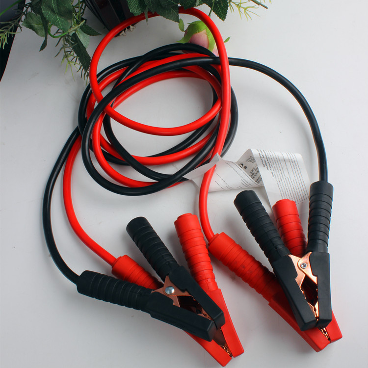 1800A包胶搭火线汽车用电瓶夹连接线 纯铜应急点火线打火线2.5M