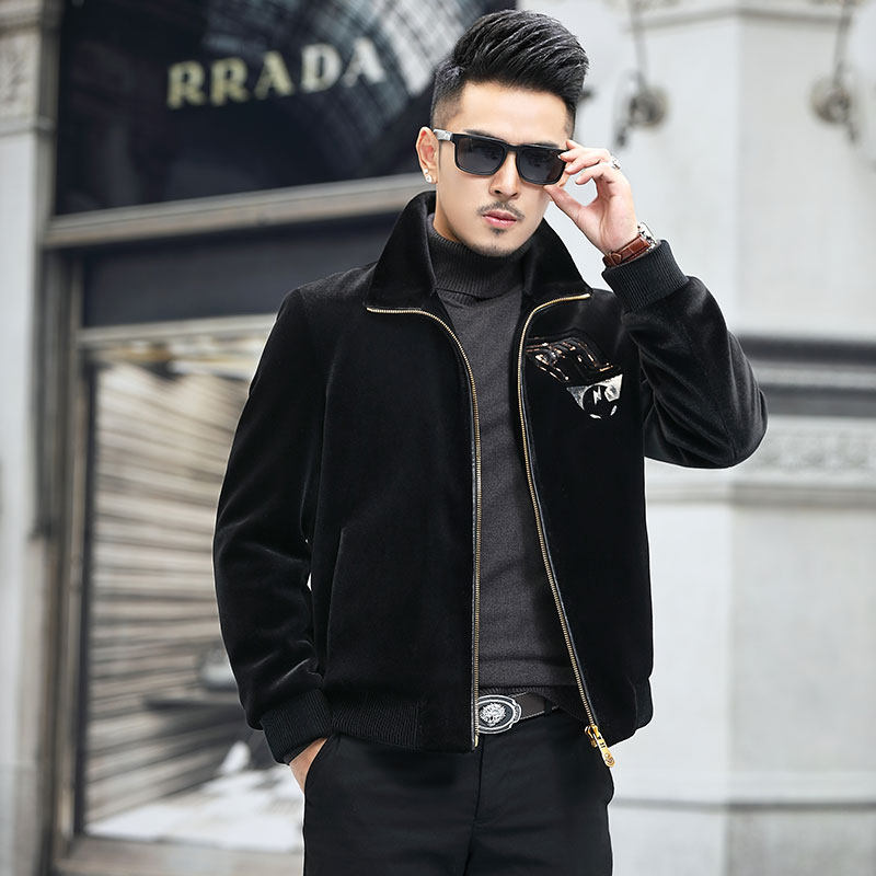 海宁皮草皮毛一体黄金貂绒翻领气质休闲时尚男冬外套KCN6605-P630|msdalam kategori Pakaian Lelaki, pakaian kulit - dari Buy2taobao.com untuk memberikan perkhidmatan ejen Taobao profesional membeli