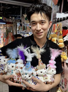 新疆小羊毛绒公仔挂件钥匙扣