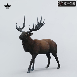 现货 JXK驯鹿模型角鹿仿真野生动物周边手办潮流玩偶家居摆件饰品