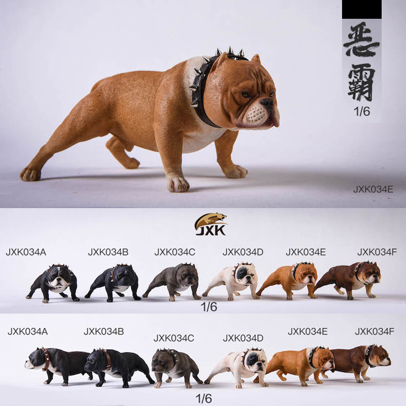 jxk新款树脂 美国恶霸犬 仿真动物社会狗模型家居装饰品桌面摆件