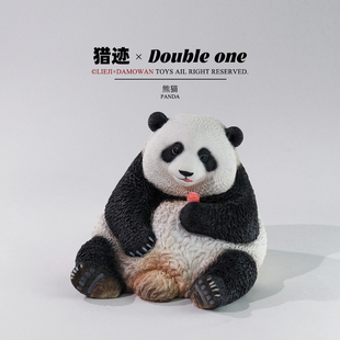 接单 Doule one×猎迹 1/6熊猫GK手办潮玩摆件玩偶工艺品模型