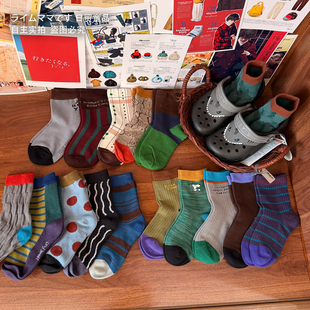 男童冬袜纯棉加厚保暖中筒袜秋冬款男宝卡通无不勒腿宝宝袜复古袜