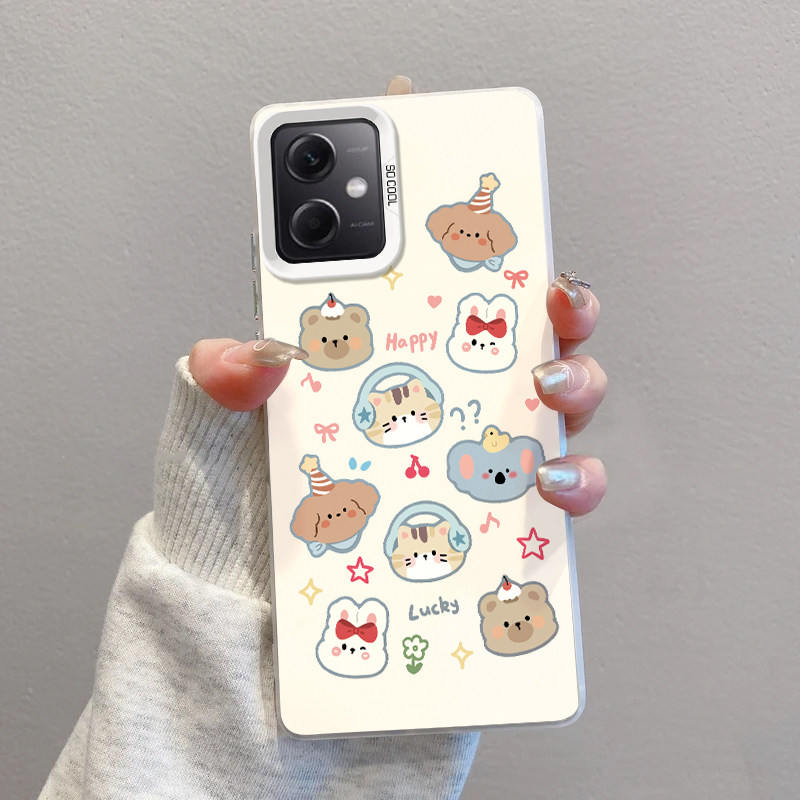 红米Note12手机壳耳机猫小熊兔子
