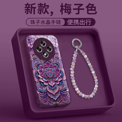 OPPOA3手机壳紫色敦煌莲花