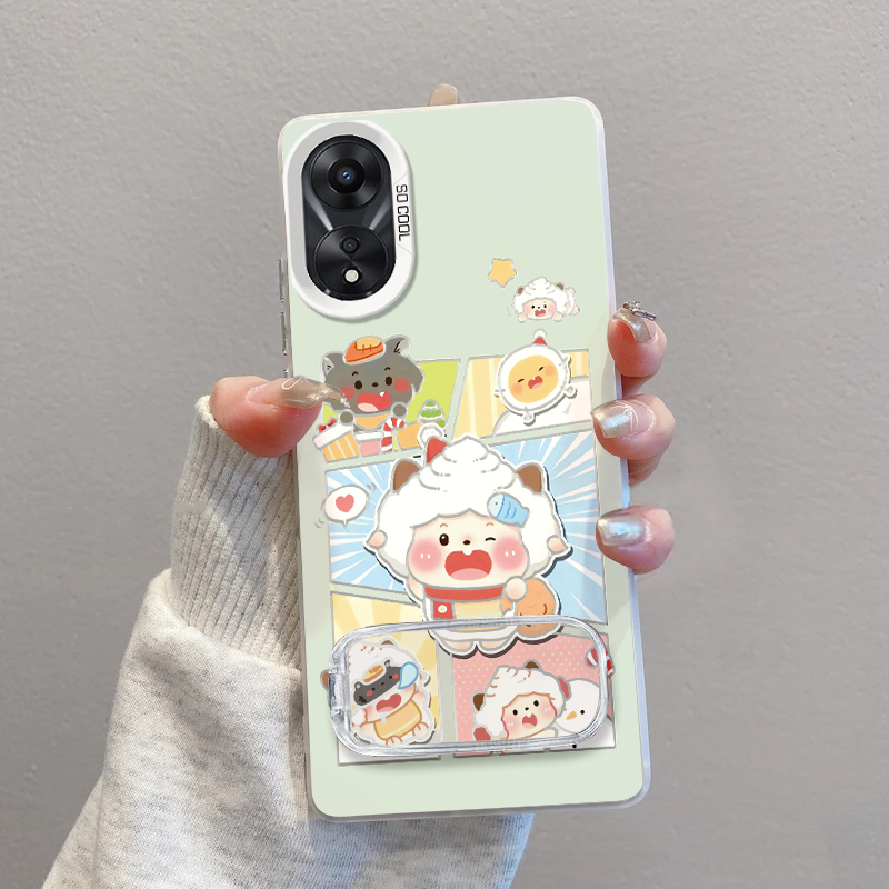 oppoa58手机壳可爱插画懒洋洋