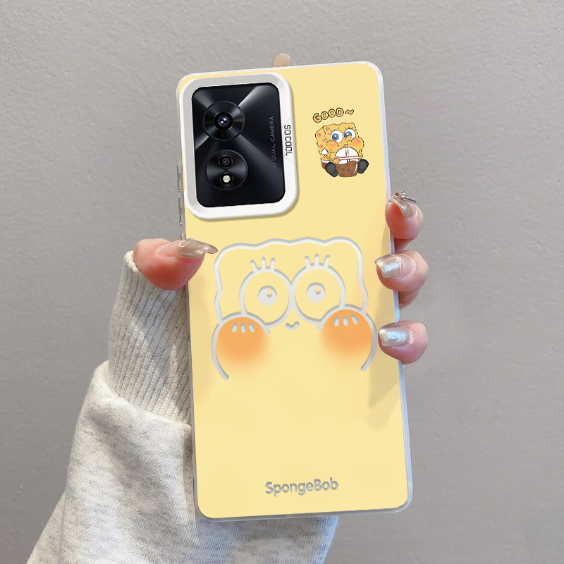 OPPOA97大脸海绵宝宝磨砂彩银