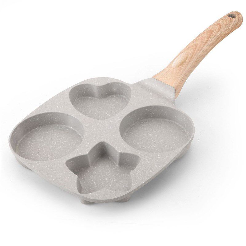 新款麦饭石四孔鸡蛋锅不粘锅早餐煎蛋器家用平底锅鸡蛋汉堡煎锅