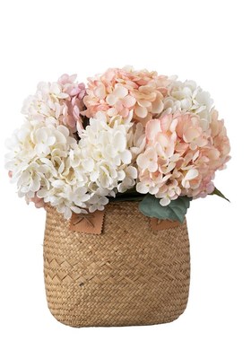 小枝绣球真花假花绿植物婚庆装饰工艺品INS风MW52664