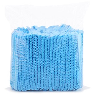 一次性头套无纺布头套圆形防护防尘帽防止掉发工作帽无菌透气