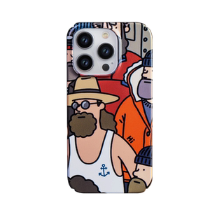 欧美风大胡子iPhone14promax手机壳苹果13新款12菲林11高级感14pro简约13pro全包防摔14plus男12pro女套适用