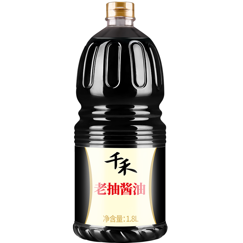 千禾老抽酱油1.8L红烧菜上色炖肉大桶商用餐饮装非转基因大豆酿造