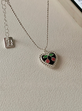 925银蛇骨链女樱桃项链气质