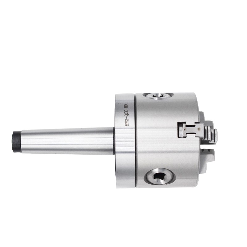 固定式莫氏卡盘2号3号4号锥柄三爪卡盘80 100 125 160尾部螺纹孔