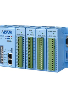 电力行业应用4槽分布式数据采集控制系统ADAM-5000L/TCP-BE