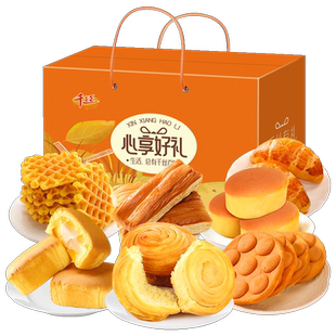 零食大礼包礼盒装手撕面包早餐整箱散装年货送礼品长辈批发团购
