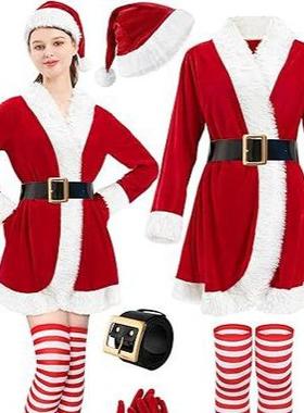 Christmas women's dress in red圣诞节成人女款连衣裙红色服装