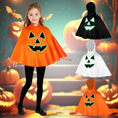 Halloween Costume Glow-in-the-Dark Child Pumpkin Cloak
