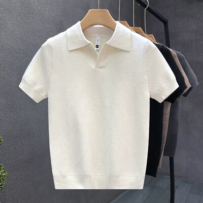 LyocellKnitTeeMenSlimFit剪刀领