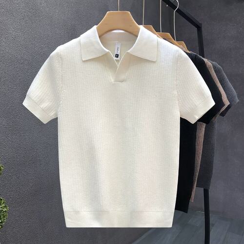 LyocellKnitTeeMenSlimFit剪刀领