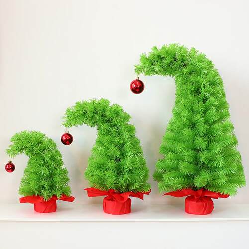 Green Crooked Christmas Tree Crooked Neck Tree圣诞花环藤条