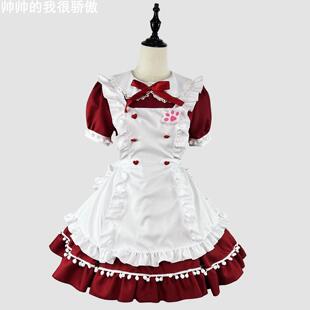 Lolita daily cute maid outfit Christmas robe甜美裙子圣诞战袍