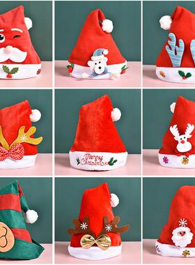 Christmas Adult Red Christmas Hat发光帽子圣诞老人红色圣诞帽