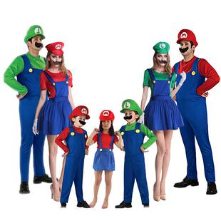 Halloween Super Mario costume万圣节超级玛丽服装派对亲子衣服