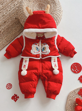 Baby down jacket winter clothes baby one-piece clothes连体衣